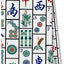 Paño cocina Mah Jong decorativo 16x24pulg