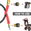Manguera látigo 2ft 3/8" 4800PSI acero inox