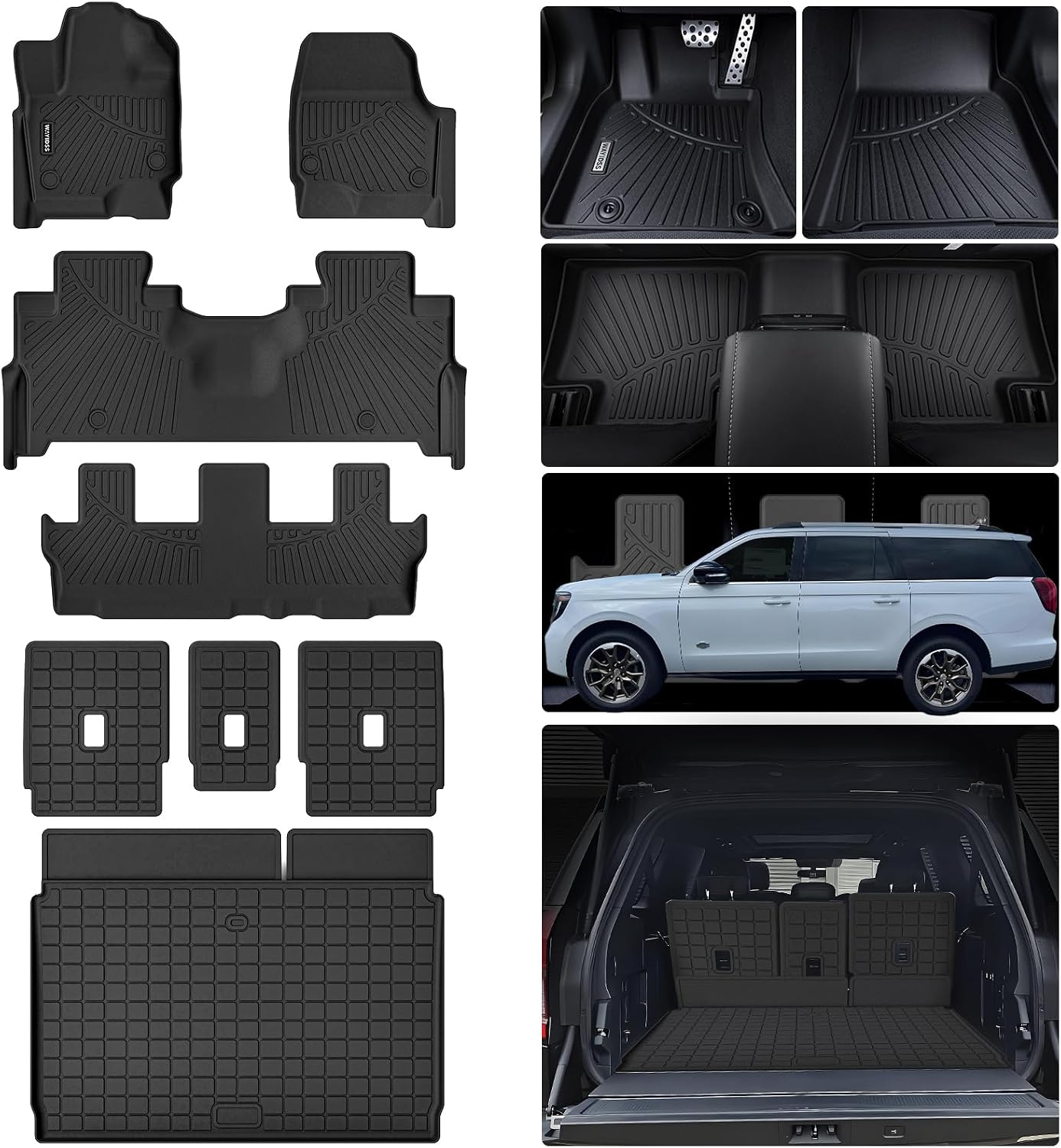 Alfombrillas piso Ford Expedition MAX 2025 con forros TPE
