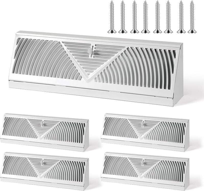 4 Pzas Rejillas Ventilación Zócalo 15" Difusor Ajustable