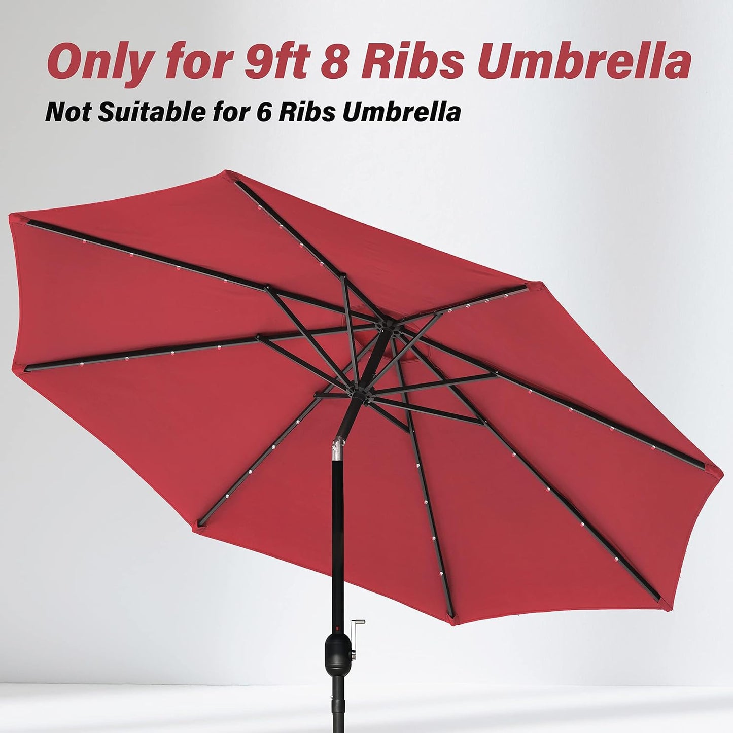 Toldo repuesto para sombrilla de patio 9ft 8 varillas