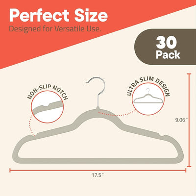 30 Perchas Giratorio 360 Antideslizantes Capacidad 11lb