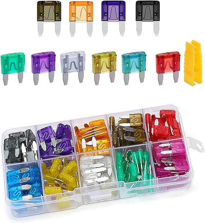 Set 120 fusibles auto mini 2A-35A con extractor
