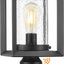 Farol poste 12" sensor fotocélula acabado negro