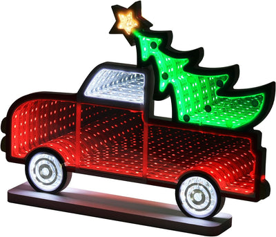Luz de túnel con espejo infinito camión árbol navidad led usb