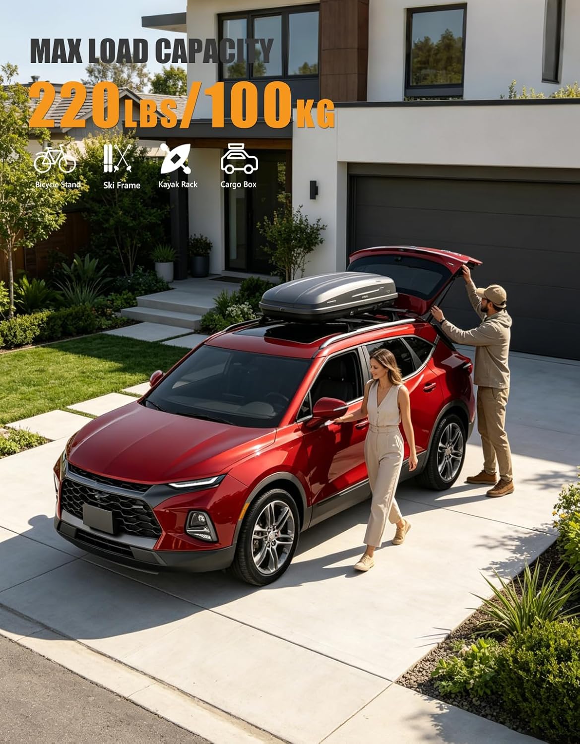 Barras transversales aluminio Chevy Blazer 220lb