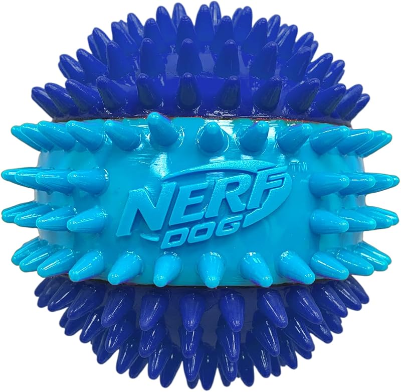 Pelota chirrido TPR 3 partes para perros azul oscuro