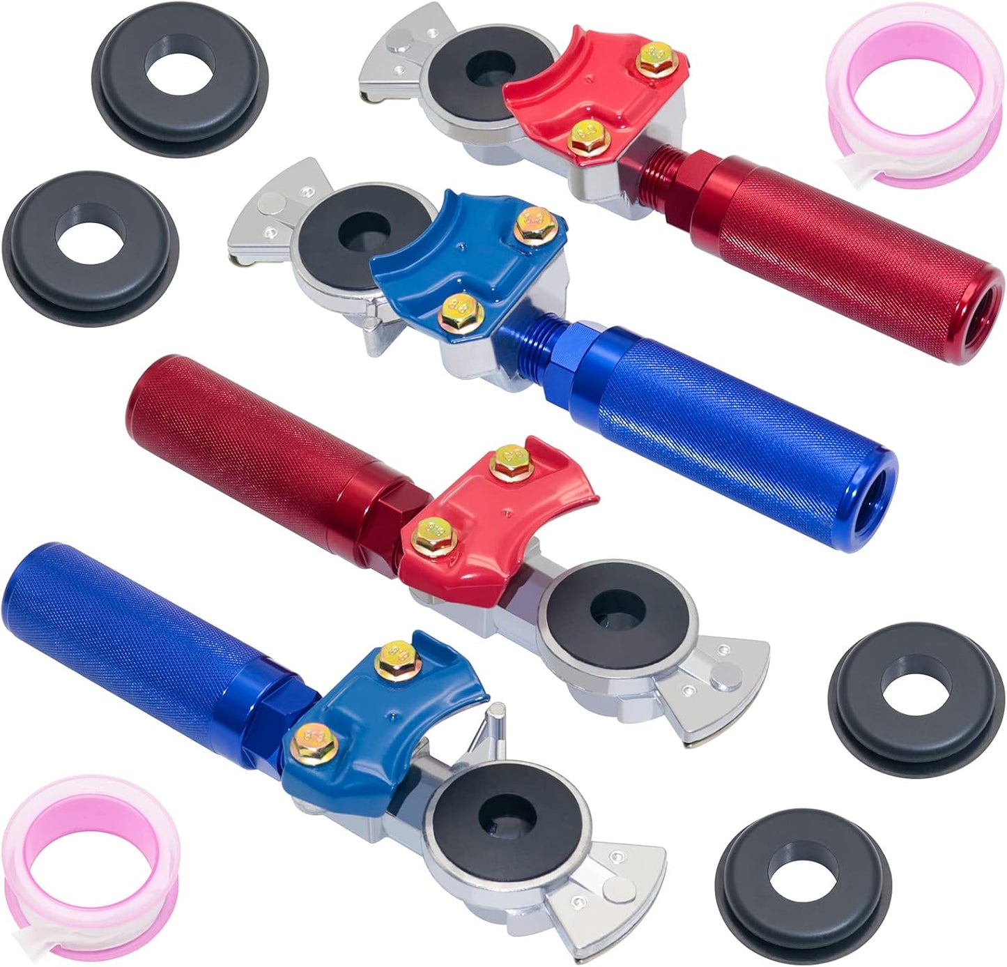 Manos Glad con agarres aluminio 2 set 4 sellos 2 cintas PTFE