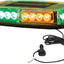Barra LED rectangular 11pulg color ámbar/verde