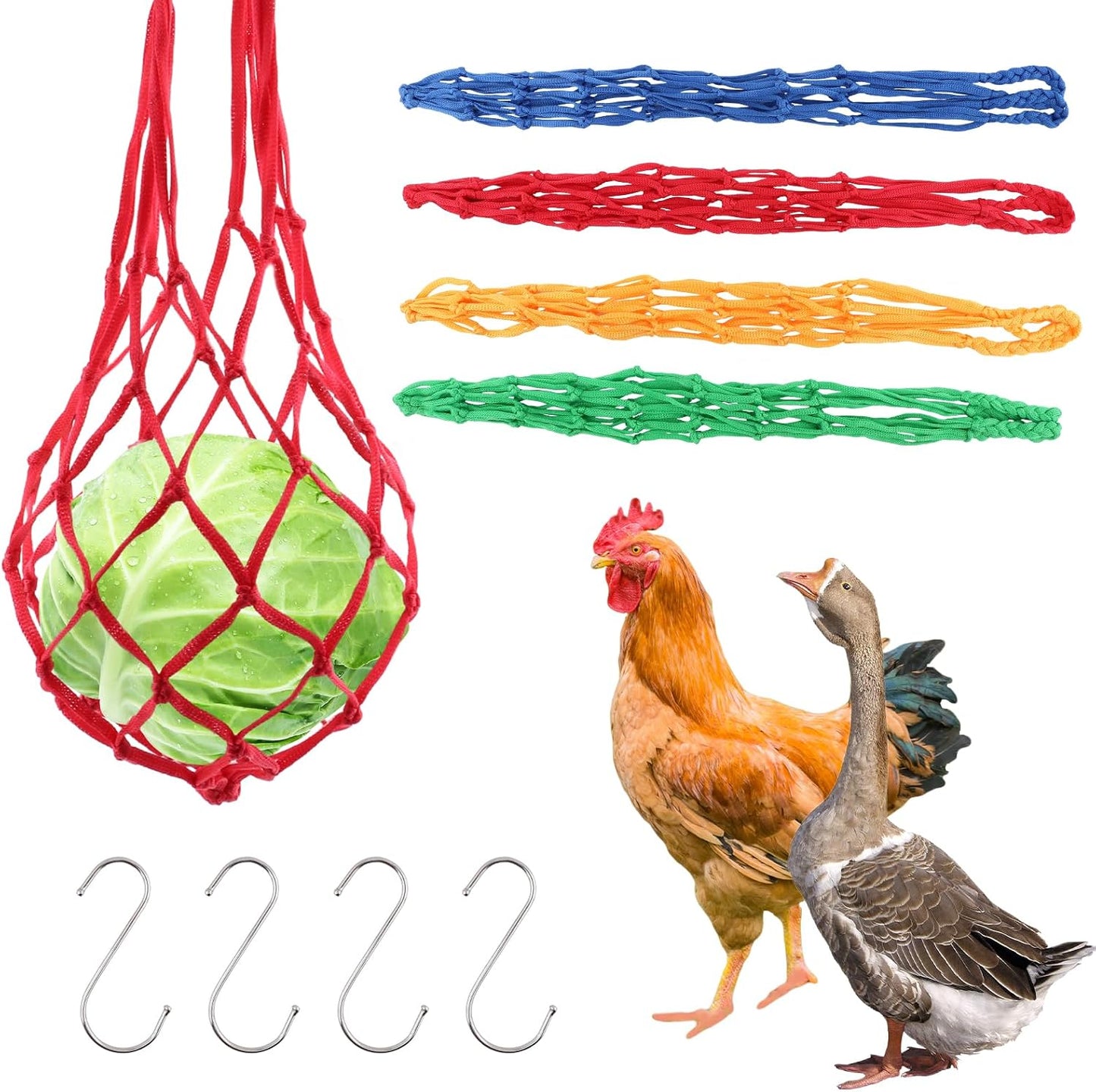 4 Bolsas Alimento Aves Corral con Gancho 1.13
