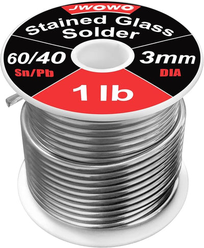 Soldadura 60/40 para vidrieras 1/8pulg carrete 1lb