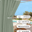 8 Cortinas impermeables para balcones 54x84pulg verde salvia