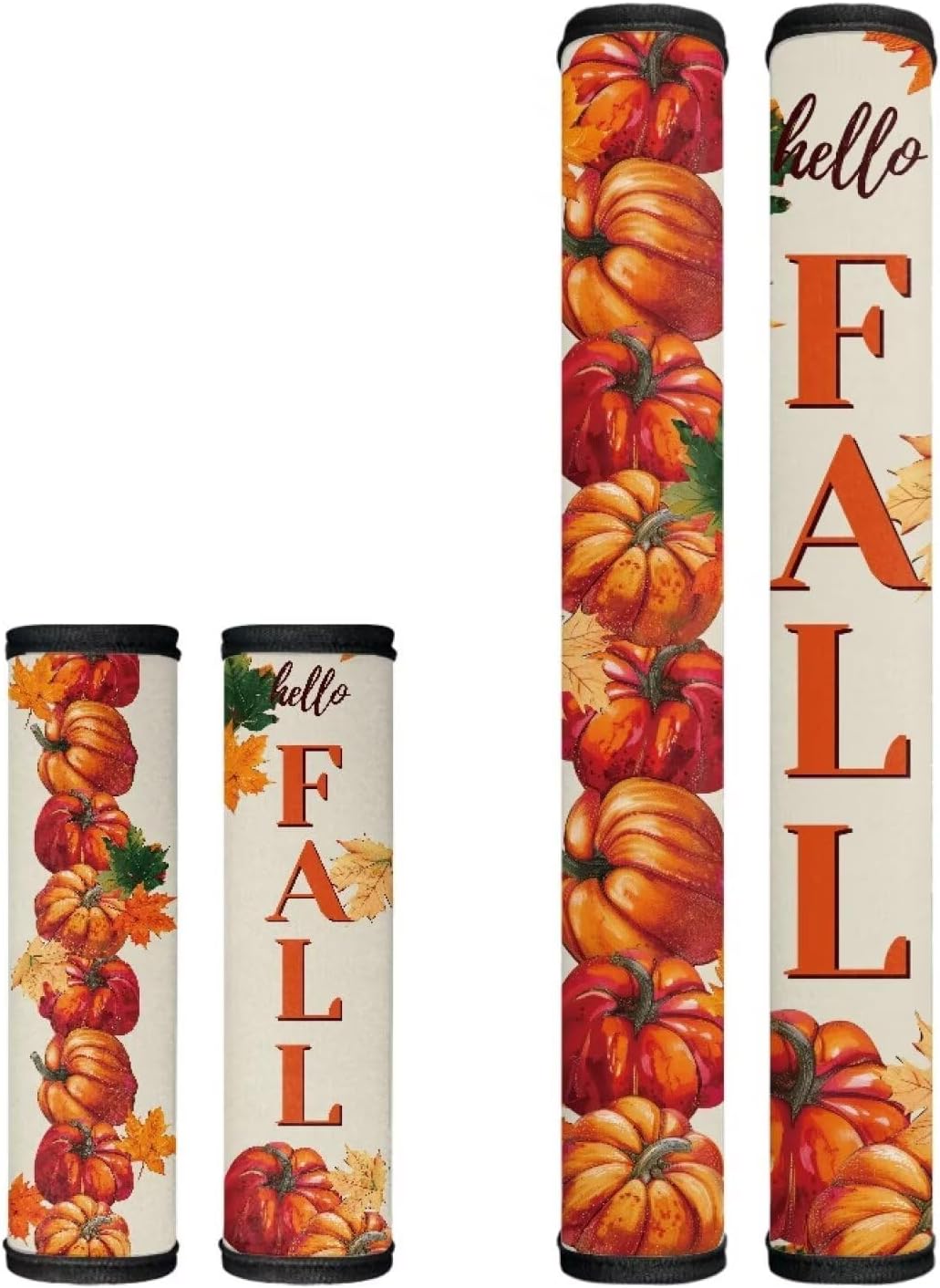 Set 4 fundas manijas nevera calabaza otoñal ajuste universal