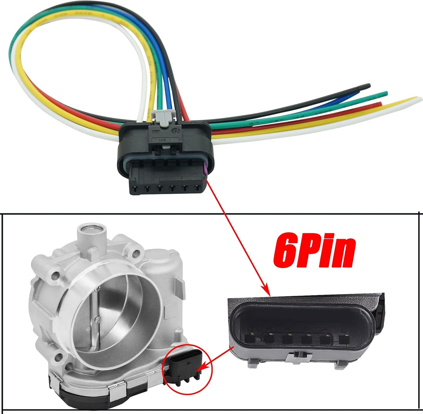 Conector acelerador 6 cables para Dodge Chrysler Ram