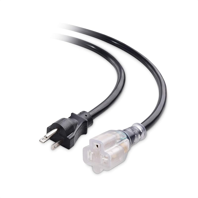 Cable extensión exterior 20A 25ft NEMA 5-20P a 5-20R