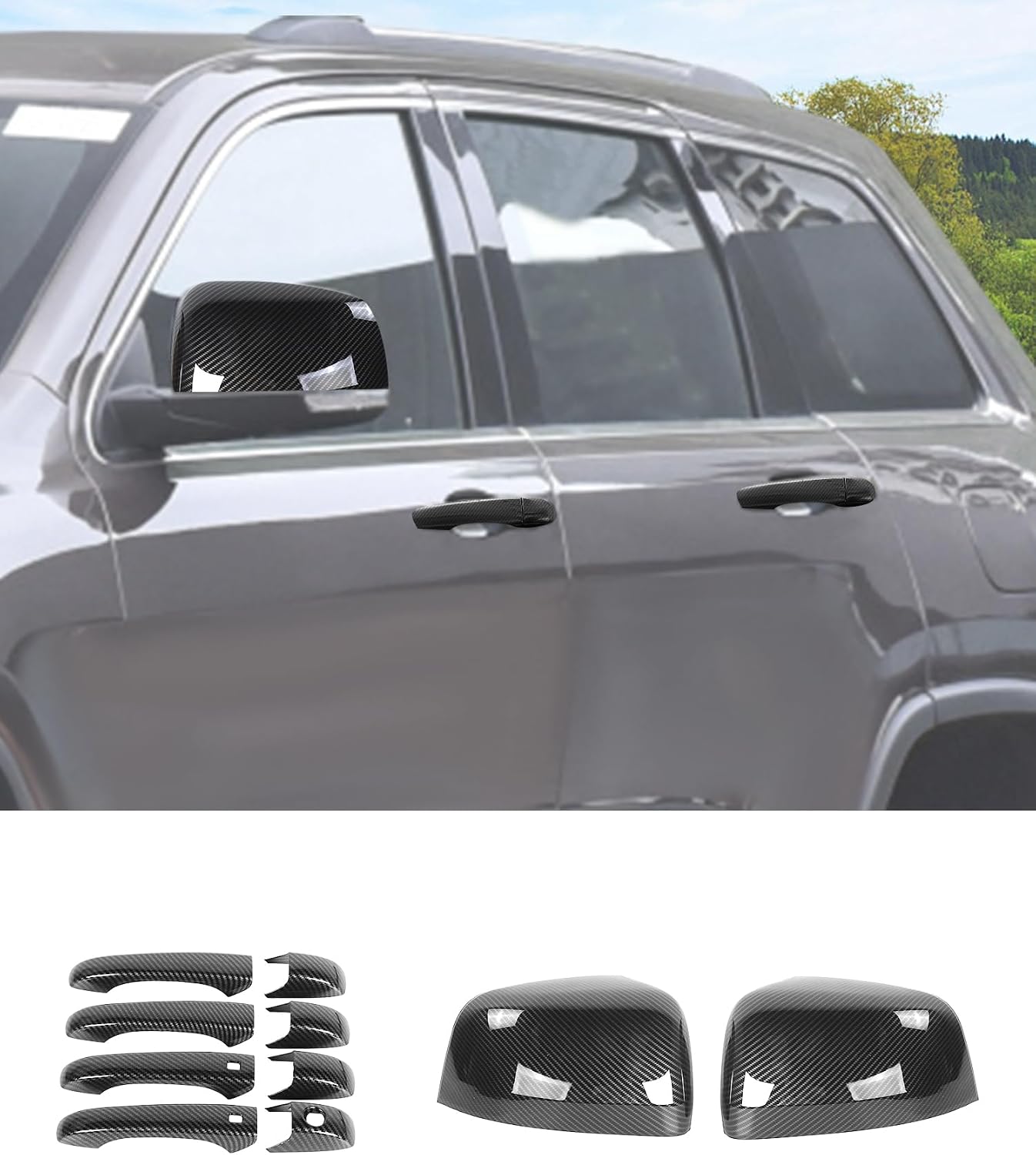 Set tapas espejos fibra carbono Jeep Grand Cherokee 10-20