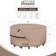 Funda redonda para muebles patio 92pulg impermeable