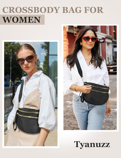 Bolsas cintura mujer nylon riñonera ajustable negro