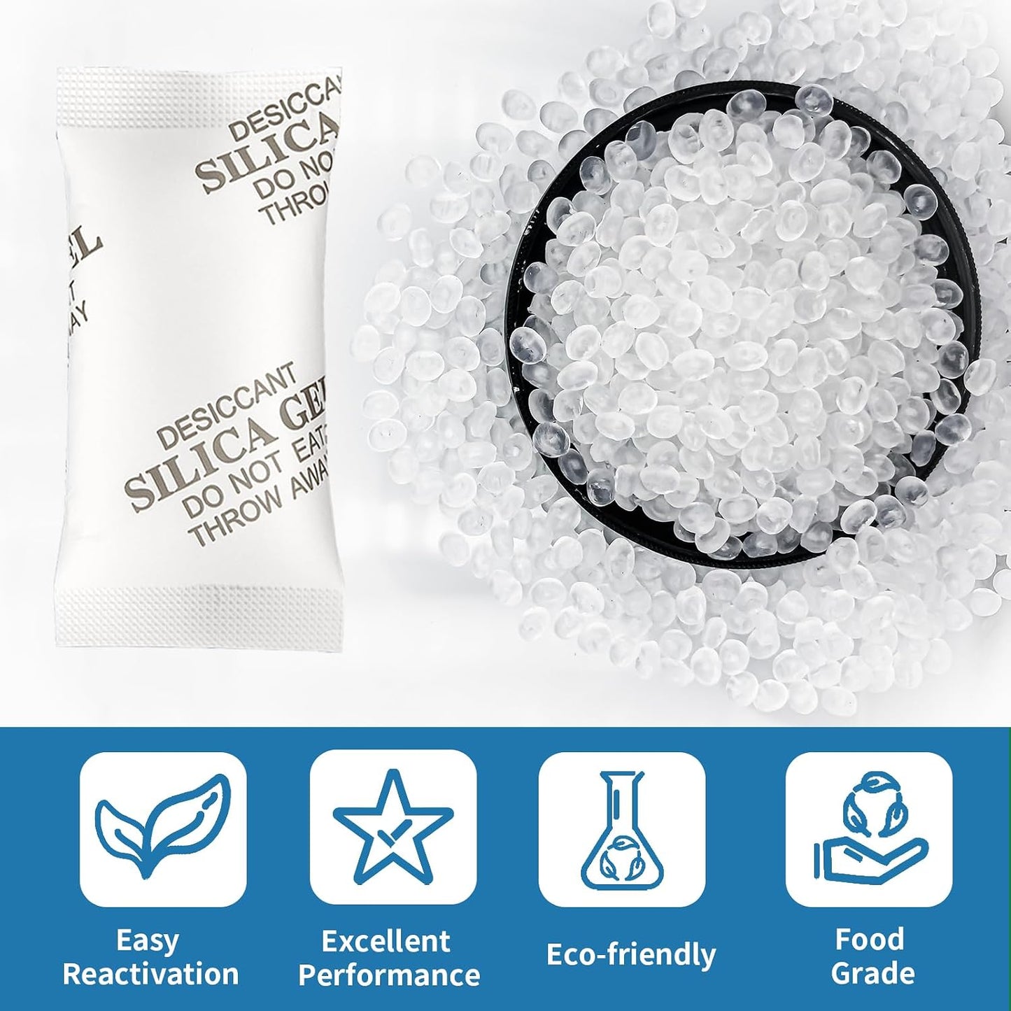 5 Pzas Gel Absorbedor Humedad Alimenticio