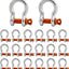 Grilletes D anillo 1/4" 0.5 toneladas resistente