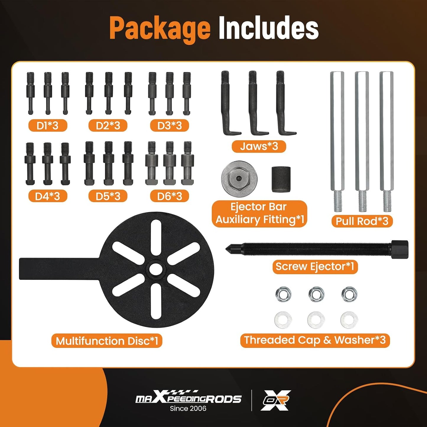 Kit extractor rodamientos 21en1 con ganchos