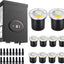 10 Luces LED Impermeables 12W con Transformador para Pozo