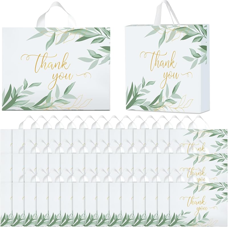 100 Bolsas Compras 15x12pulg Resistentes Plástico Verde