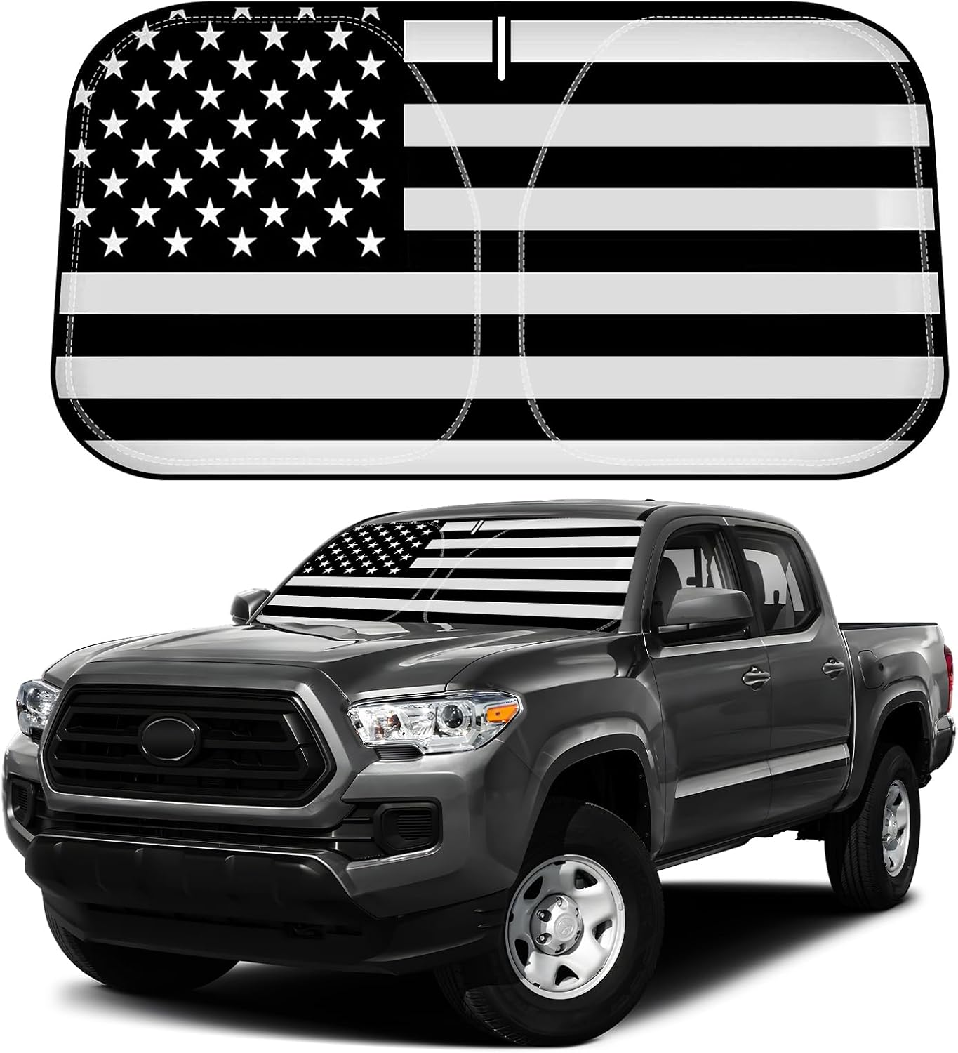 Parasol parabrisas Toyota Tacoma 2016-23 bandera USA 210T