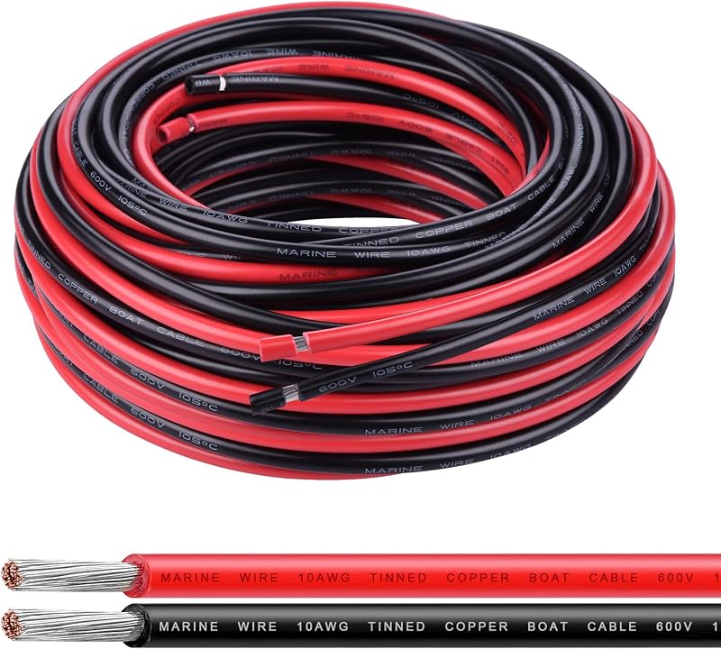 Cable eléctrico cobre estañado 10 AWG 10x50 pies