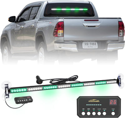 Barra luz emergencia verde blanca 35" 48 luces LED ventanas