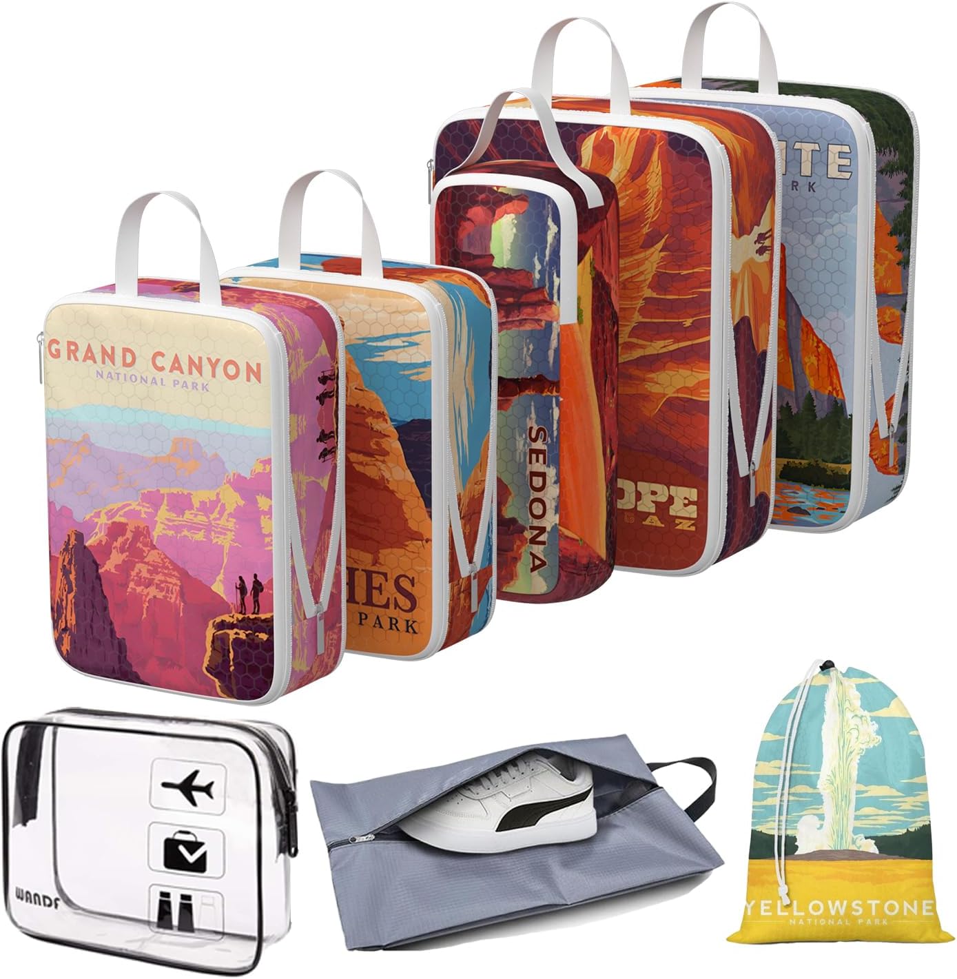 Cubos compresión viaje 8 Pzas bolsas impermeables