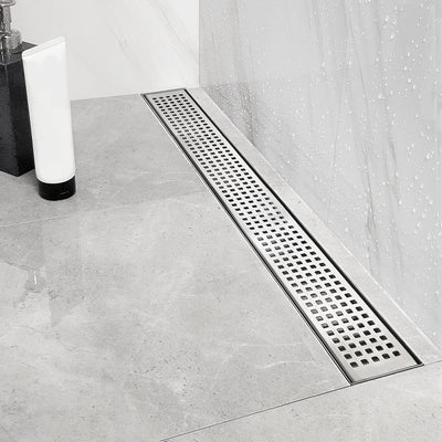 Drenaje ducha lineal 54pulg acero inox 304 rejilla cuadrada