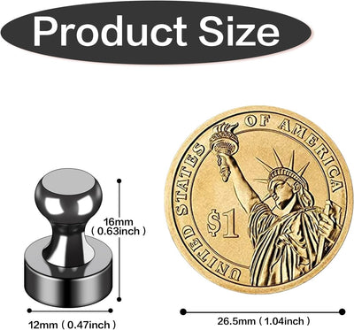 40 Imanes negros metal para pizarra blanca oficina cocina