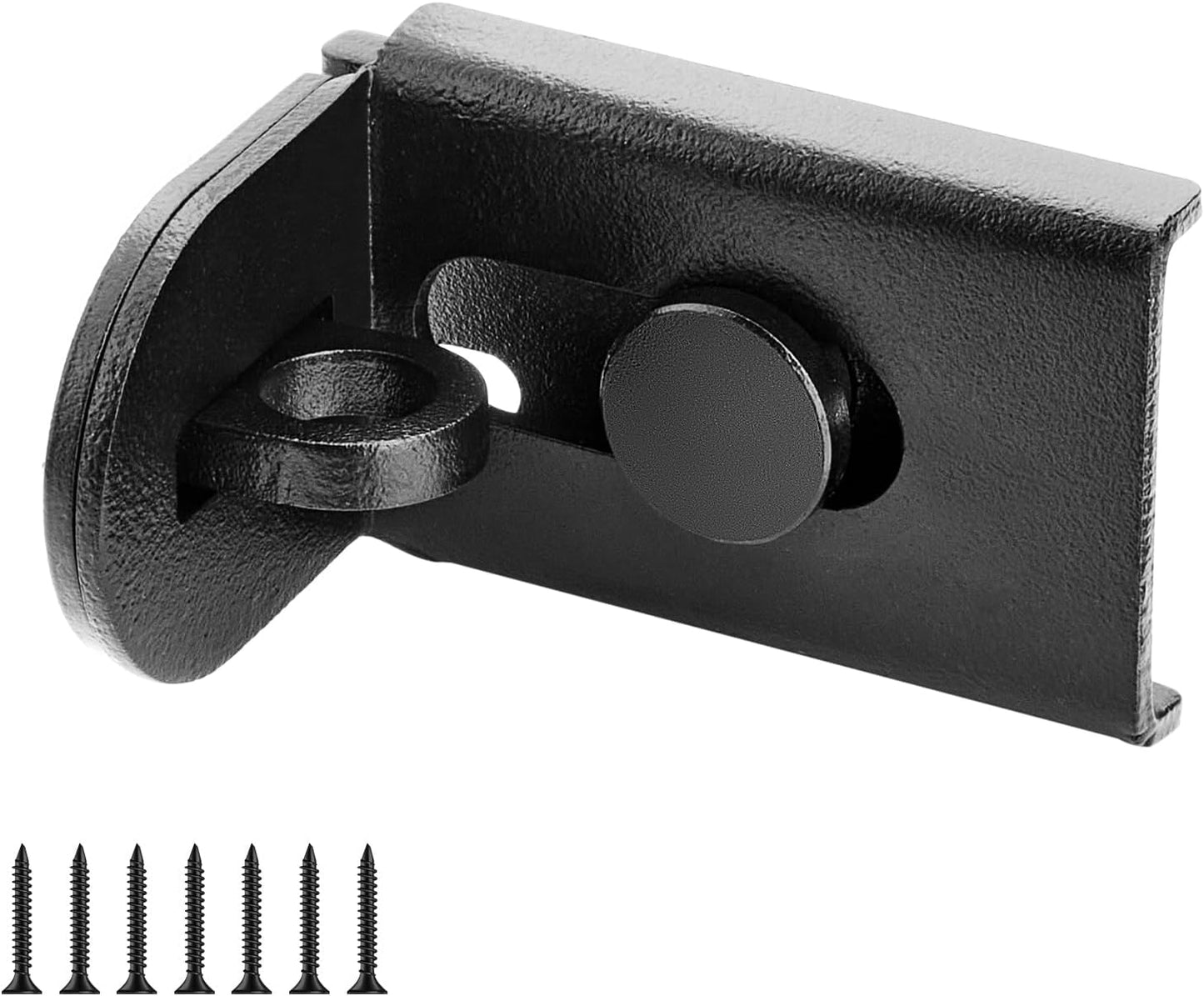 Cerradura puerta corredera acero inox 90 grados negro
