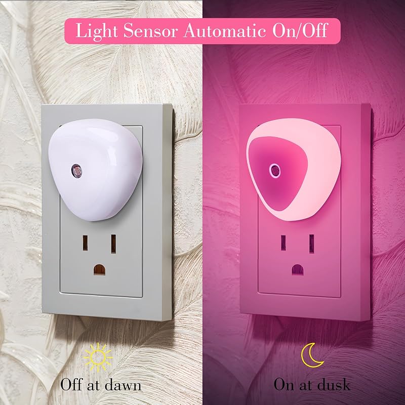 6 Luces Nocturnas Led Enchufables Sensor Amanecer Niños