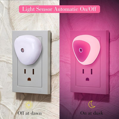 6 Luces Nocturnas Led Enchufables Sensor Amanecer Niños