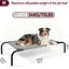 Cama elevada perro tela malla transpirable gris mediana
