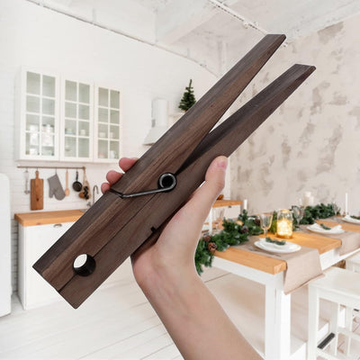 Pinza madera jumbo 12pulg para ropa y toallas