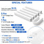Cubierta tubo PVC/PP para AC dividido 3" 19ft blanco