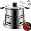 Set utensilios cocina camping estufa alcohol acero inox