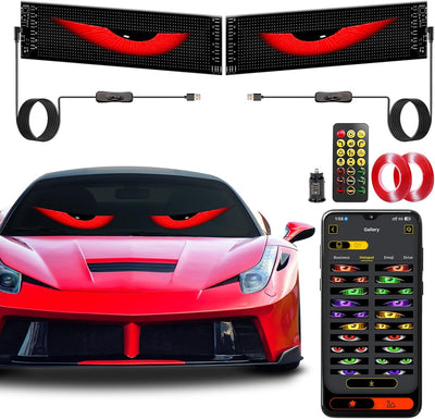 Luz ojos diablo LED para auto control app impermeable