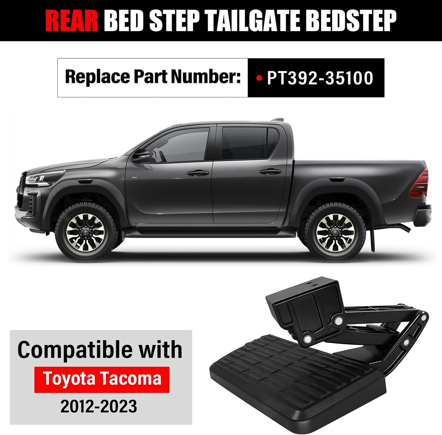 Paso trasero retráctil para cama camión Toyota Tacoma