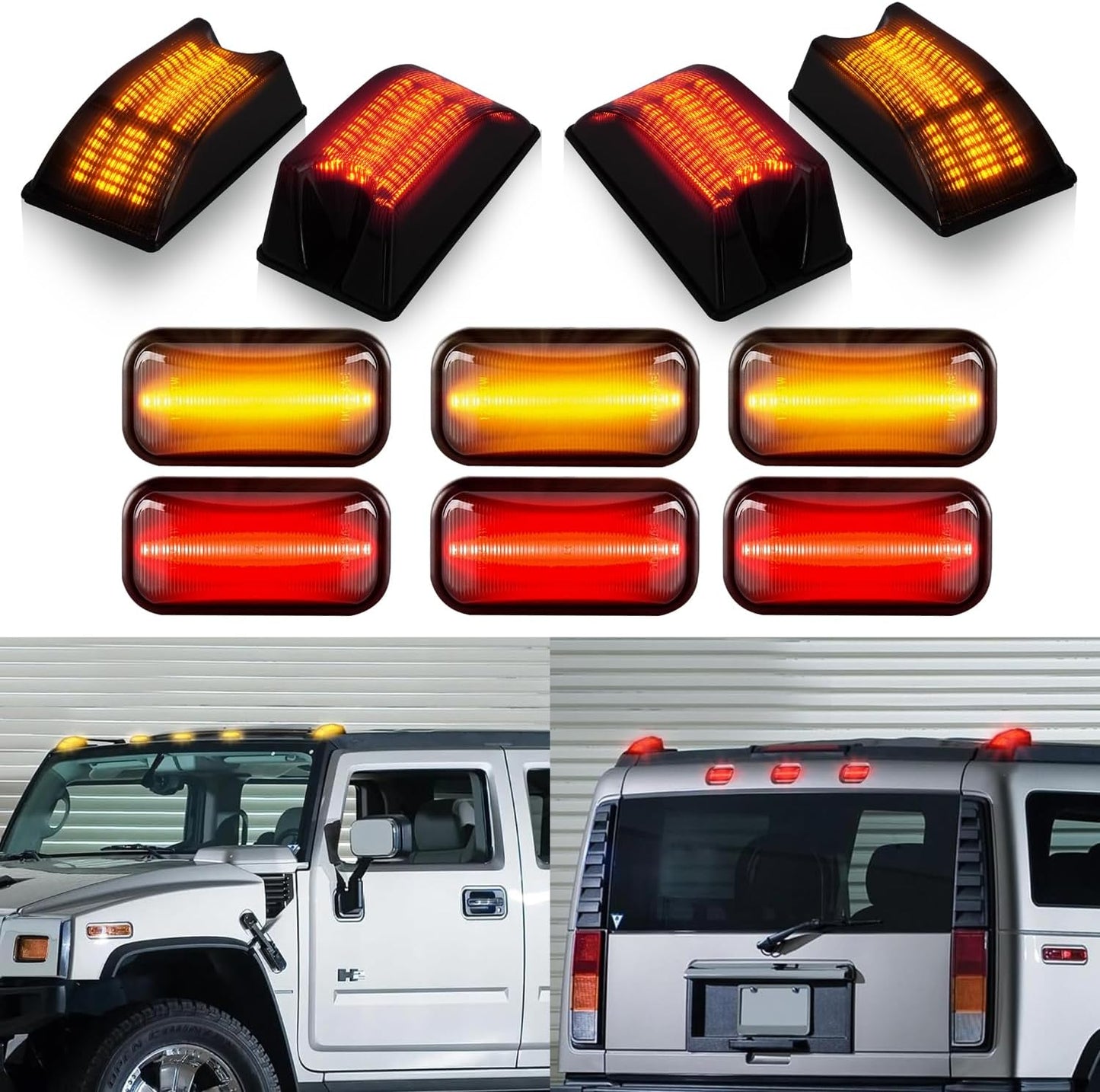 Set 10 Lámparas LED para techo Hummer H2 SUT 03-09