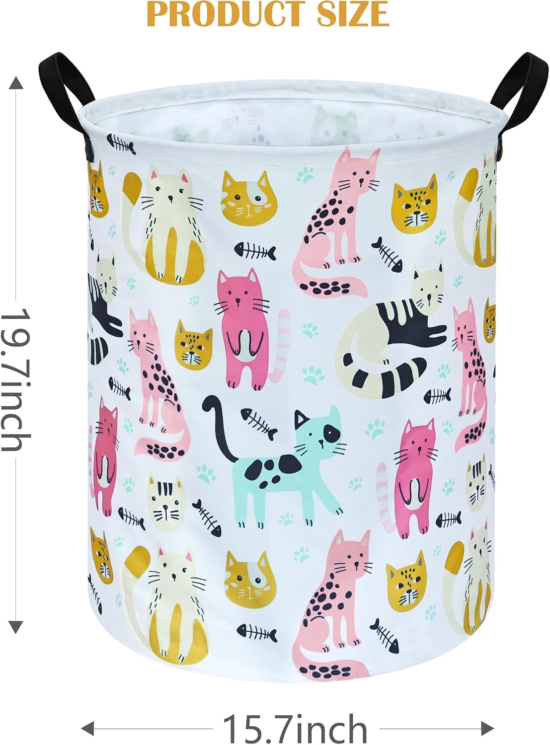Cesto ropa sucia niños con asas gato