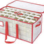 Caja plástico almacenamiento adornos Navidad con bandejas