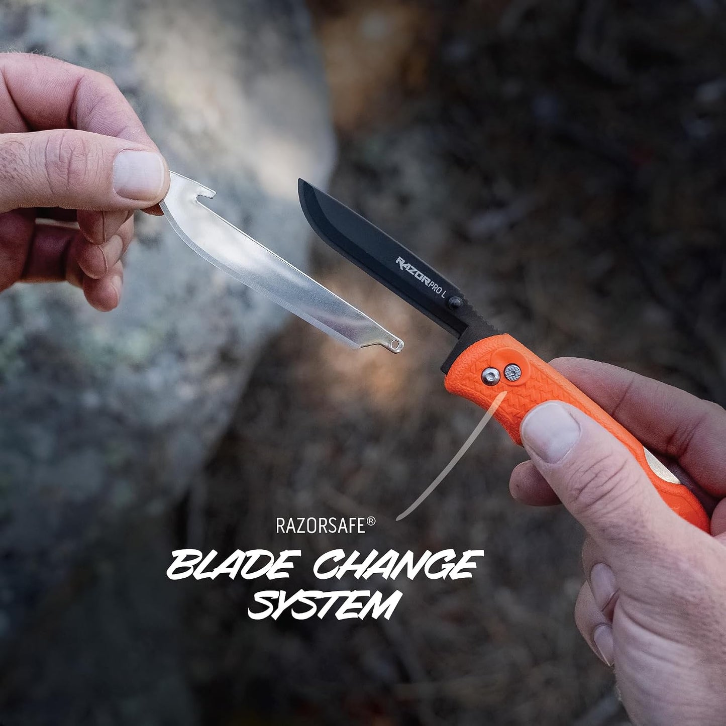 Cuchillo de caza Razorpro con hojas reemplazables trp