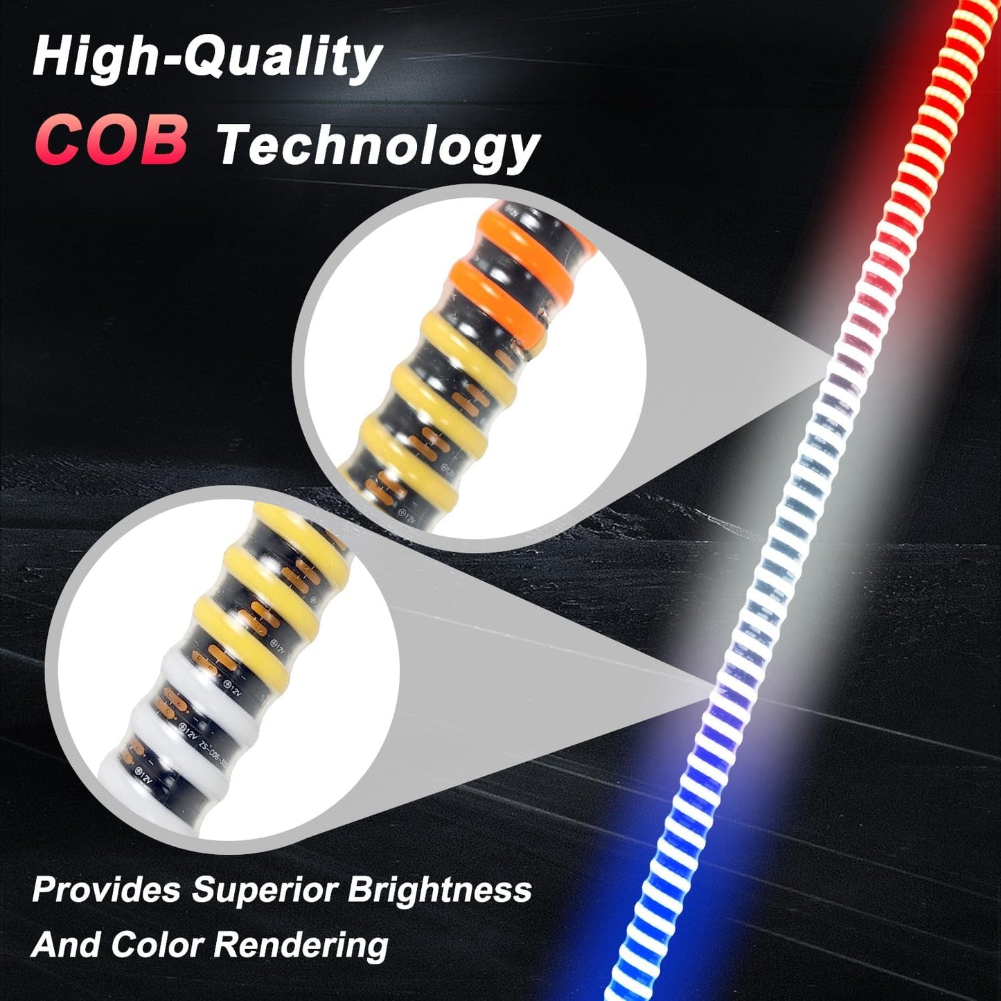 Luz LED COB 1.2m para UTV ATV Polaris RZR Can-Am Maverick
