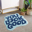 Alfombra baño azul antiderrap microfibra felpa absorbente