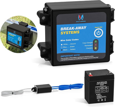 Kit frenos remolque 12v batería 5ah led interruptor impermeable