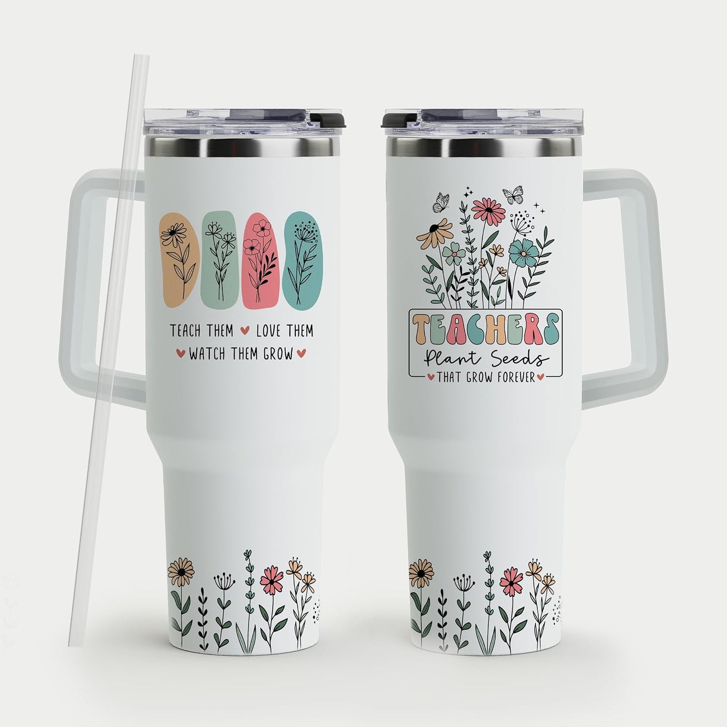 Vaso térmico acero inox 40oz con asa regalo profesor